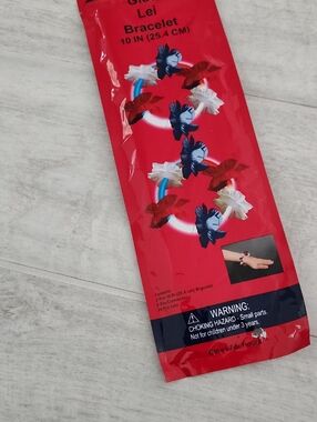 Red Floral Glow Lei Bracelet - Pack of 2